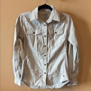 Carhartt• Woman’s Light Green Button-Up Shirt